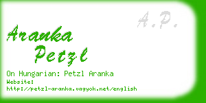 aranka petzl business card